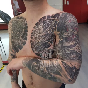 Dragon full chest sleeve Dragon full chest sleeve